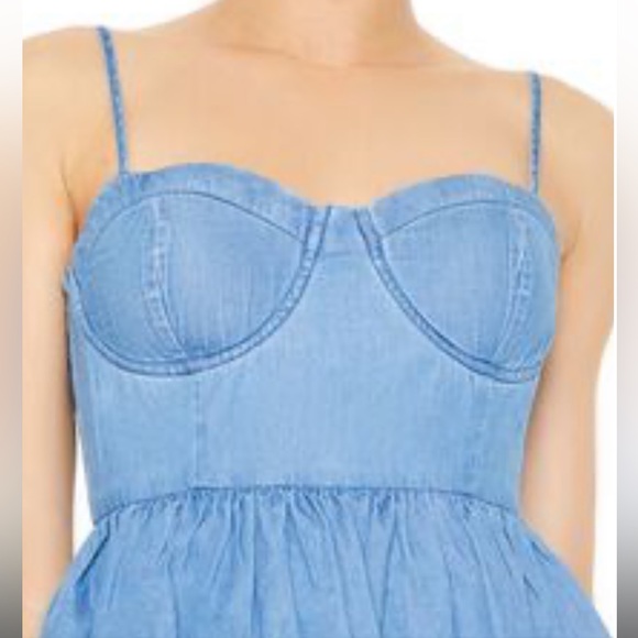 New All The Way Glam Denim Dress - Picture 2 of 8